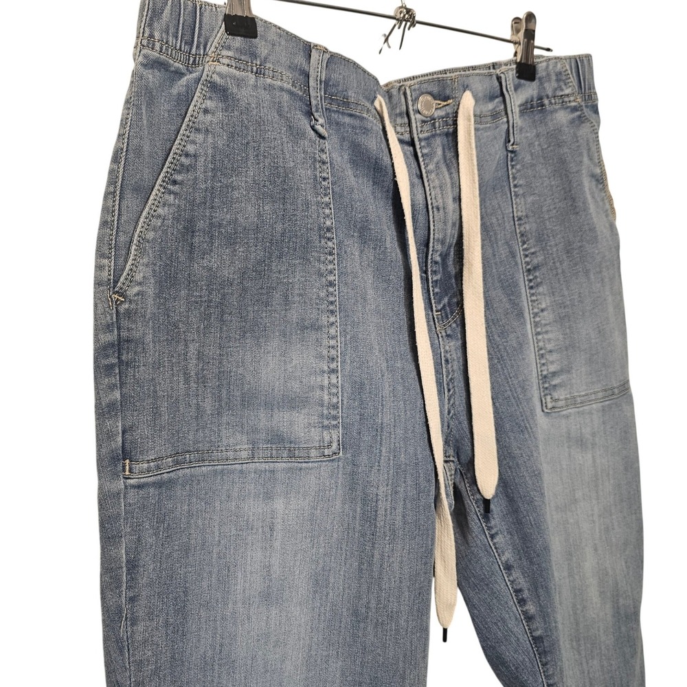 Judy Blue Jogger Roll up Jeans 88496 High Rise Medium Wash Stretch Denim 15/32 - Picture 3 of 14